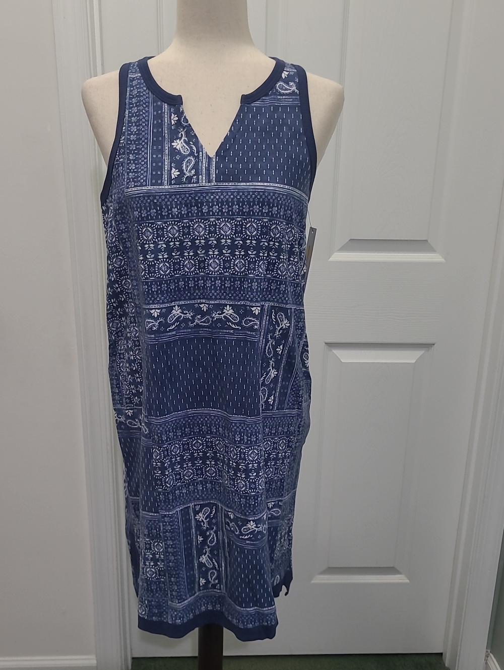 Sonoma Goods For Life  Navy Blue French Terry Tank Dress